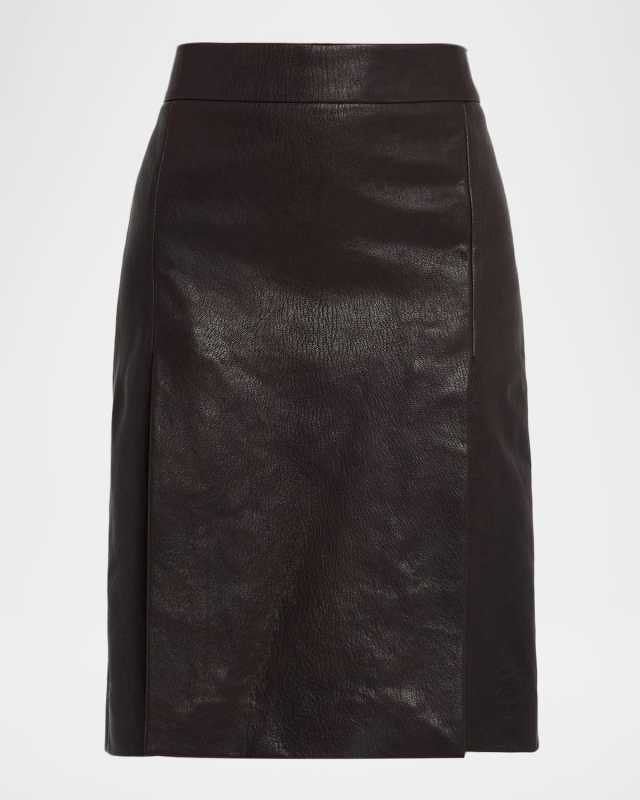 Leather Slit Skirt